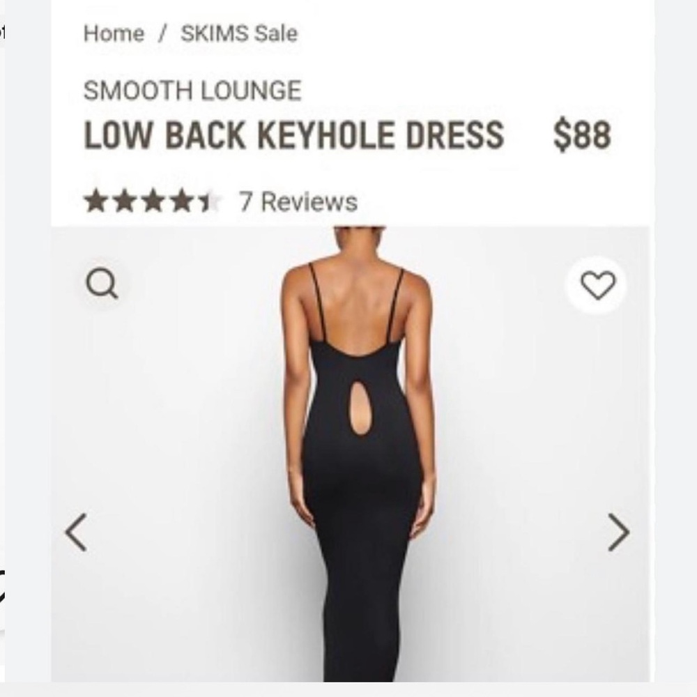 SKIMS Smooth Lounge Low Back Keyhole Slip Dress